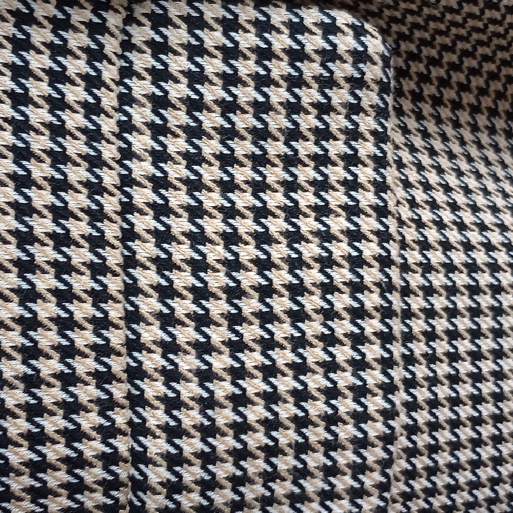 NWT a new day Brown and Cream Houndstooth Long Coat - Picture 6 of 12